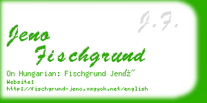 jeno fischgrund business card